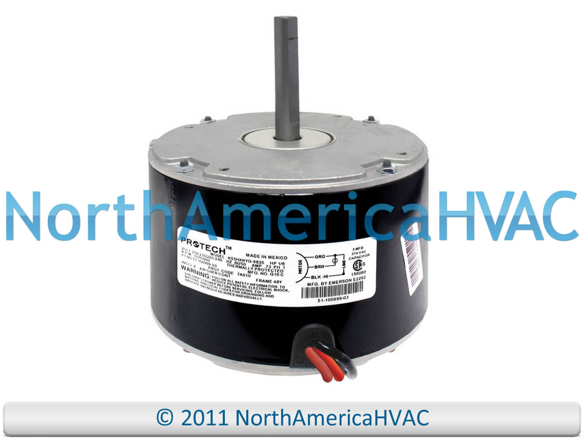 OEM Rheem RUUD Weather King Condenser FAN MOTOR 1/6 HP 230v Replaces 5110099908 North